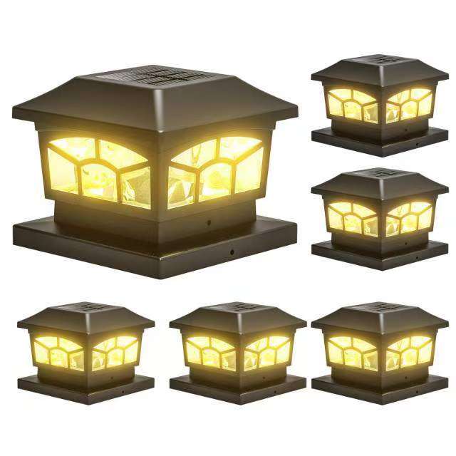 8 LED Dual Mode Long Working Hours Solar Post Light