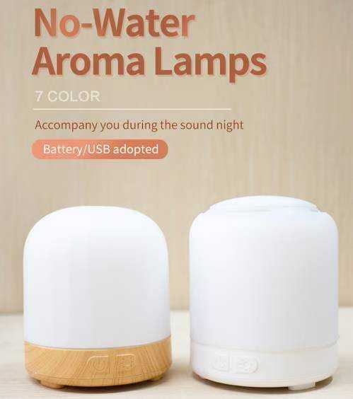 Portable Wood Grain Waterless Aromatherapy Lamps