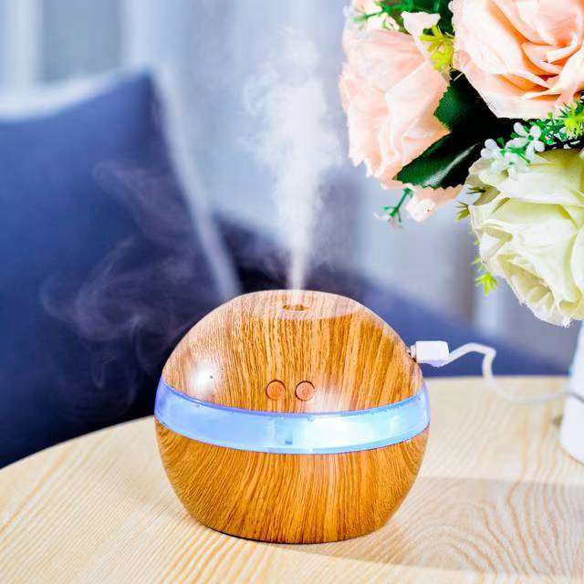 USB Night Light Wood Grain Humidifier