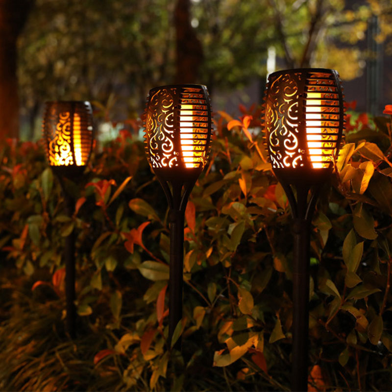 Waterproof Outdoor Solar Flame Lights For Yard