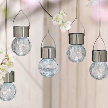 Crackle Glass Hanging Lights